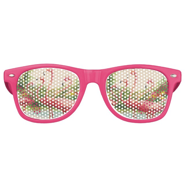 Gafas De Fiesta Retro Clásica Florida Flamingo Shades (Anverso)
