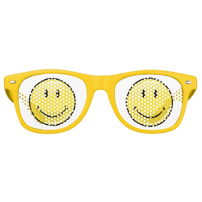Gafas De Fiesta Retro Classic Yellow Happy Face (Anverso)