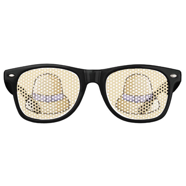 Gafas De Fiesta Retro Cloche Gorra Beige (Anverso)