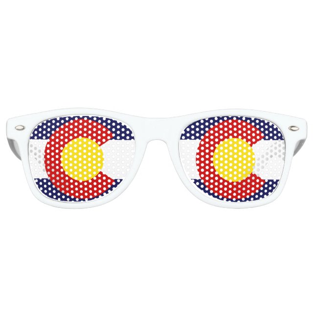 GAFAS DE FIESTA RETRO COLORADO FLAG (Anverso)