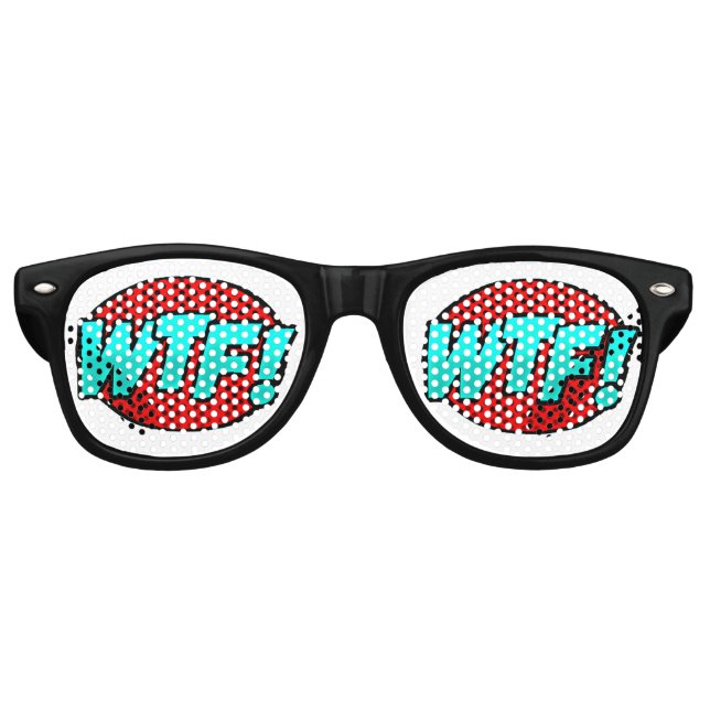 Gafas De Fiesta Retro Comic Pop Art Rojo Azul Rojo Novedad Funny Chiste (Anverso)