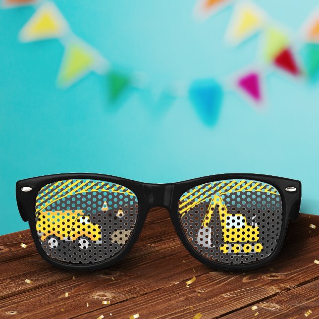 Gafas De Fiesta Retro Construction Birthday Party Fun Boy (Subido por el creador)
