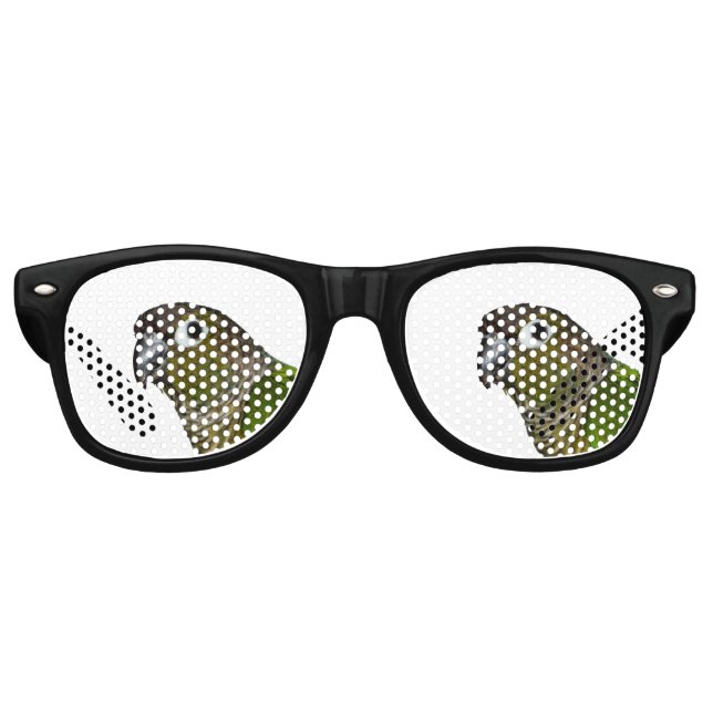 Gafas De Fiesta Retro Conure verde barato (Anverso)