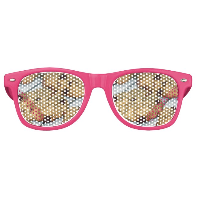 Gafas De Fiesta Retro Cookies de chocolate naranja (Anverso)