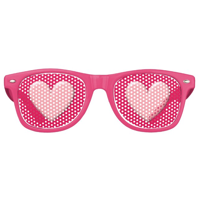 Gafas De Fiesta Retro Corazón Hinchado (Anverso)