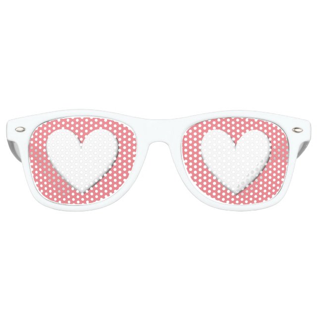 Gafas De Fiesta Retro Corazón Hinchado (Anverso)