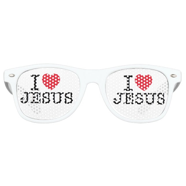 Gafas De Fiesta Retro Corazón Jesús (Anverso)