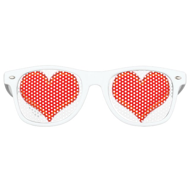 Gafas De Fiesta Retro Corazones, en amor (Anverso)
