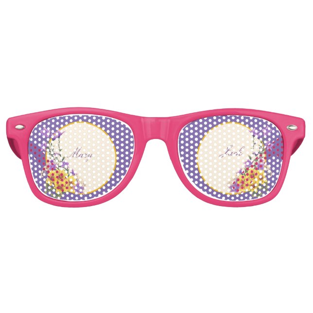 Gafas De Fiesta Retro Crema de colección Spring Garden (Anverso)