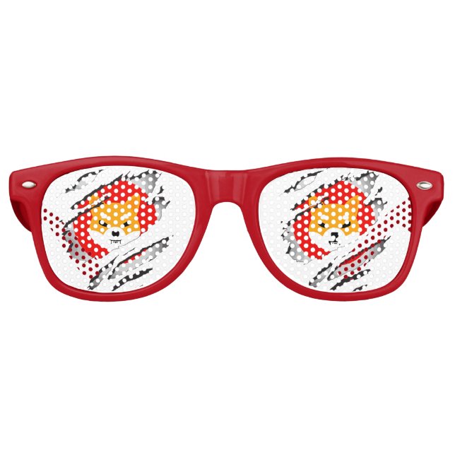 Gafas De Fiesta Retro criptodivisa SHIBA INU - SHIB Crypto SHIBA (Anverso)