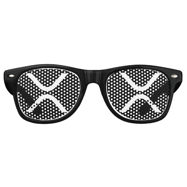 Gafas De Fiesta Retro criptodivisa XRP (Anverso)