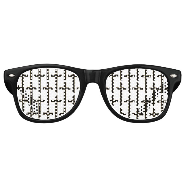 Gafas De Fiesta Retro Cruz cristiana (Anverso)