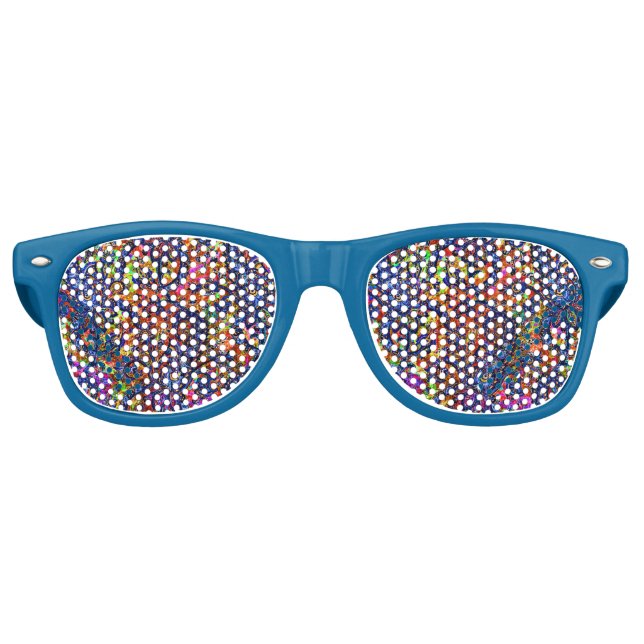 Gafas De Fiesta Retro Cubierta colorida de la chakra (Anverso)