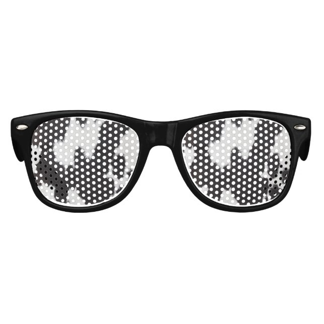 Gafas De Fiesta Retro Cuello blanco negro (Anverso)