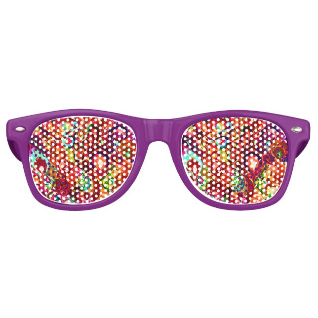 Gafas De Fiesta Retro Cuidada pintura abstracta de giro (Anverso)