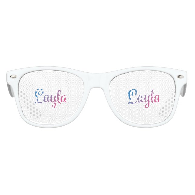 Gafas De Fiesta Retro Cursiva elegante de Layla (Anverso)