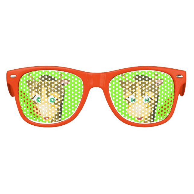 Gafas De Fiesta Retro Cute Baby Giraffe (Anverso)
