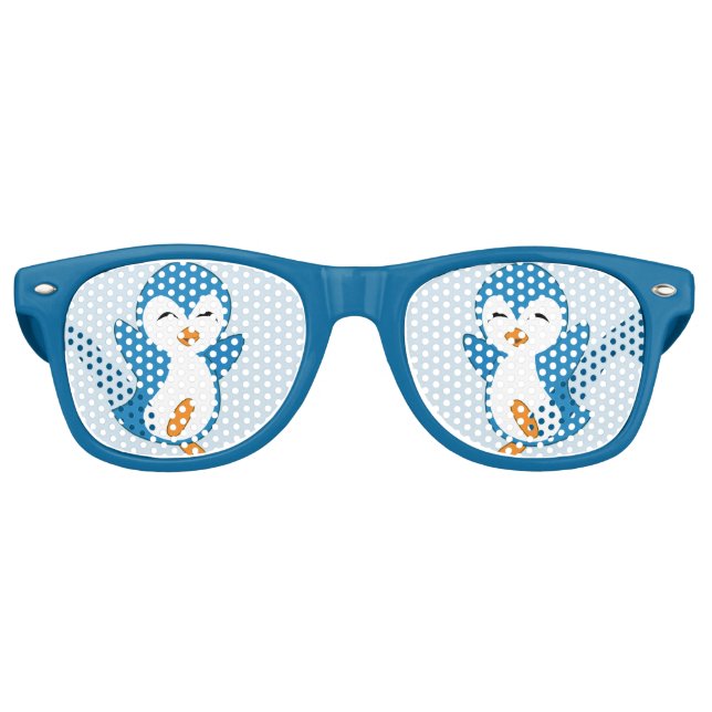 Gafas De Fiesta Retro Cute Happy Penguin (Anverso)