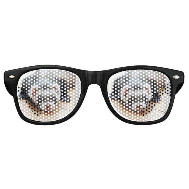 Gafas De Fiesta Retro Cute Sable Ferret (Anverso)
