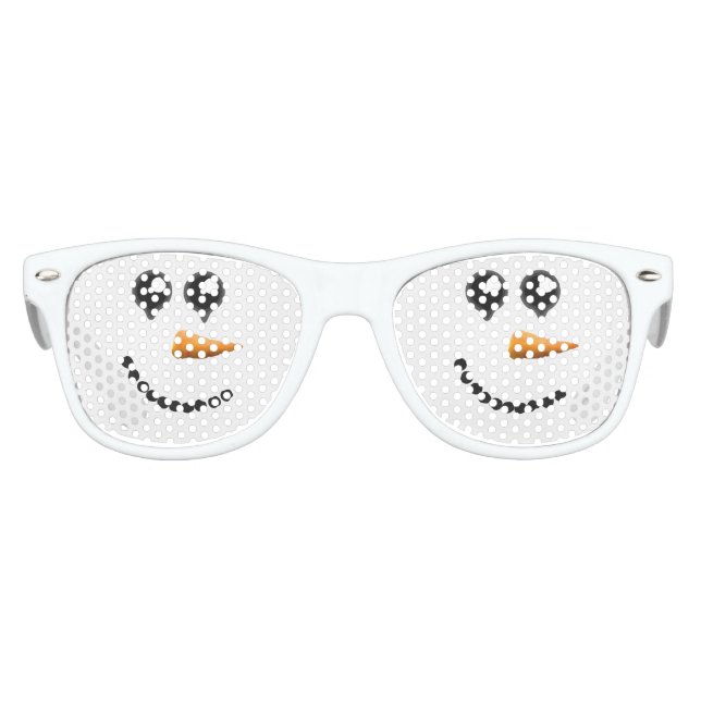 Gafas De Fiesta Retro Cute Winter Snowman Face (Anverso)