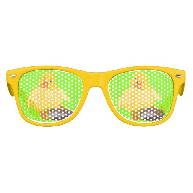 Gafas De Fiesta Retro Cuto pato amarillo (Anverso)