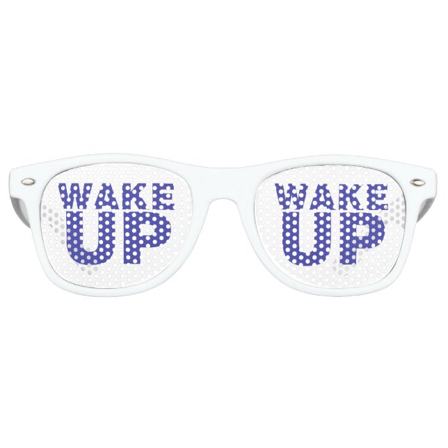 Gafas De Fiesta Retro Despertar azul (Anverso)