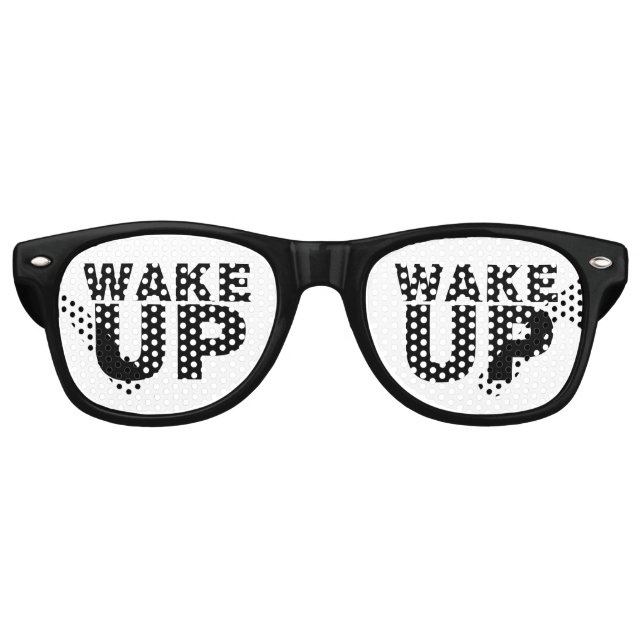 Gafas De Fiesta Retro Despertar negro (Anverso)
