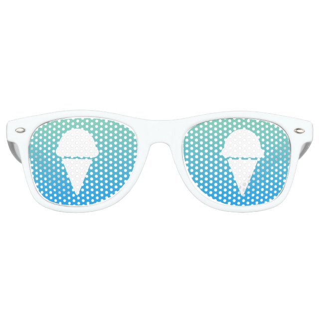 Gafas De Fiesta Retro desvanecimiento de cono de helado (Anverso)