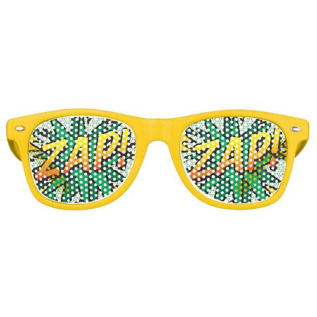 Gafas De Fiesta Retro Dibujo divertido de cómic moderno ZAP (Anverso)