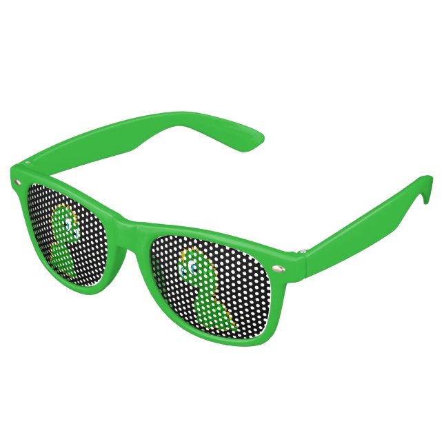 Gafas De Fiesta Retro Dinosaurio cutáneo (Ángulo)