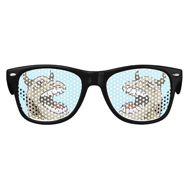 Gafas De Fiesta Retro Dinosaurio Rugiente (Anverso)