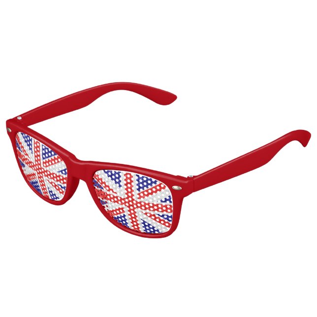 Gafas De Fiesta Retro Diseño de bandera de la bandera de la unión (Ángulo)