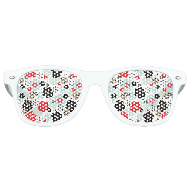 Gafas De Fiesta Retro Diseño de patrones japoneses (Anverso)