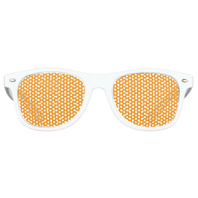 Gafas De Fiesta Retro Diseño de punto Polka naranja (Anverso)