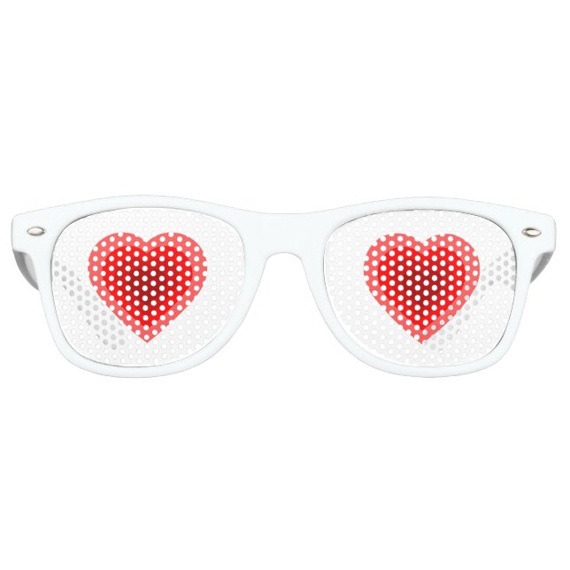 Gafas De Fiesta Retro Diseño del corazón en capas (Anverso)
