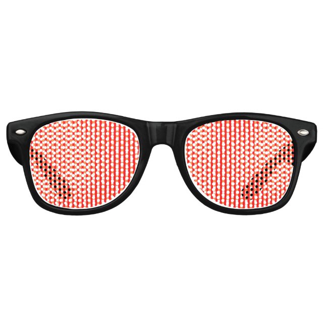 Gafas De Fiesta Retro Diseño del patrón rojo y blanco de Guay Gingham Na (Anverso)