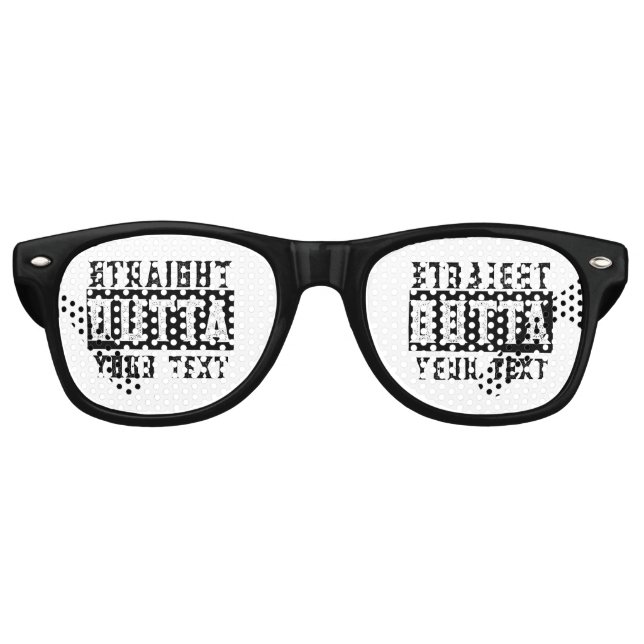 Gafas De Fiesta Retro Divertido 'Directamente Fuera de tu texto' (Anverso)