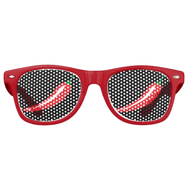 Gafas De Fiesta Retro Divertido picante rojo pimienta fiesta sombras gaf (Anverso)