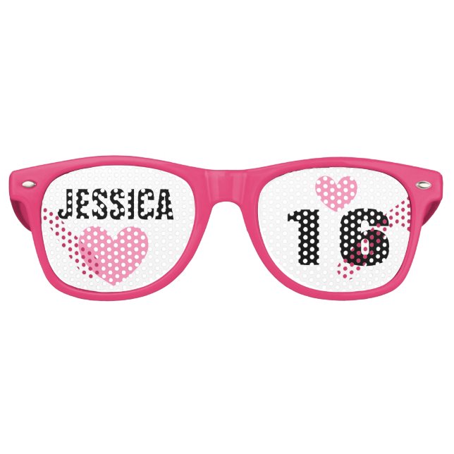 Gafas De Fiesta Retro DIY Crea tu propio CUMPLEAÑOS 16 o CUALQUIER AÑO A (Anverso)