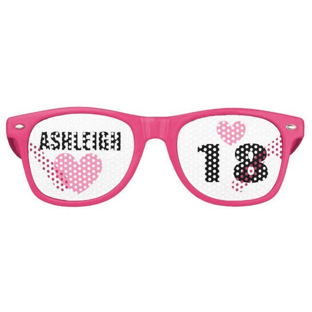 Gafas De Fiesta Retro DIY Crea tu propio cumpleaños número 18 o cualquie (Anverso)