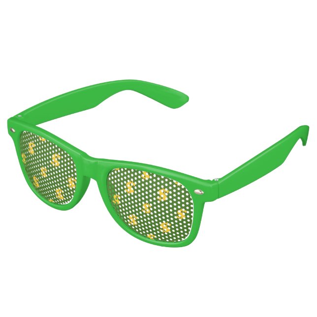 Gafas De Fiesta Retro Dollar sign pattern  Adult Party Shades (Ángulo)