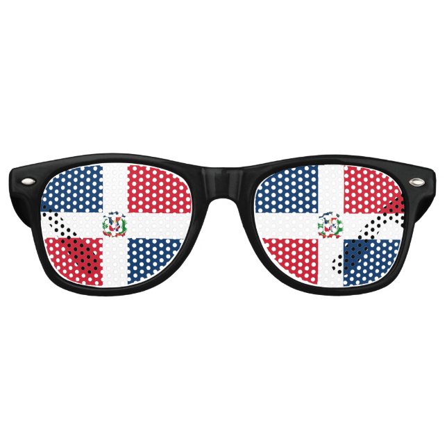 Gafas De Fiesta Retro Dominican Republic flag party Sunglasses (Anverso)
