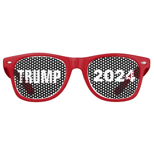 Gafas De Fiesta Retro DONALD TRUMP 2024 VIDRIO PARA fiestas (Anverso)
