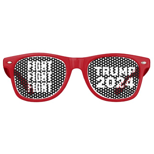 GAFAS DE FIESTA RETRO DONALD TRUMP FIGHT 2024 SUNGLASSES (Anverso)
