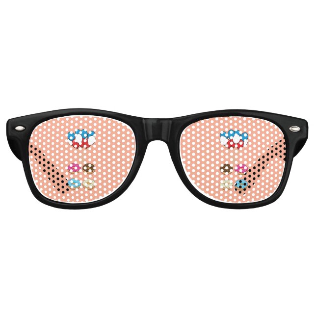 Gafas De Fiesta Retro Donas Surtidas y Globos (Anverso)