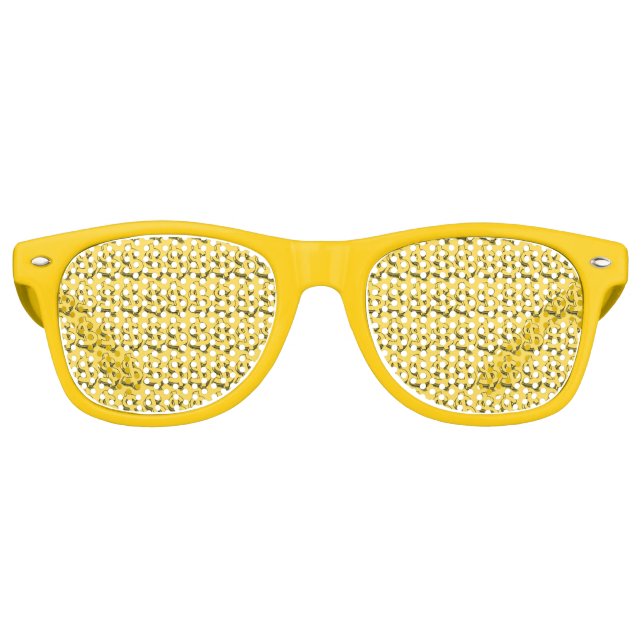 Gafas De Fiesta Retro dorado (Anverso)