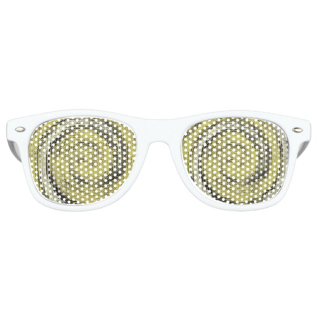Gafas De Fiesta Retro Dorado Swirl-IV (Anverso)