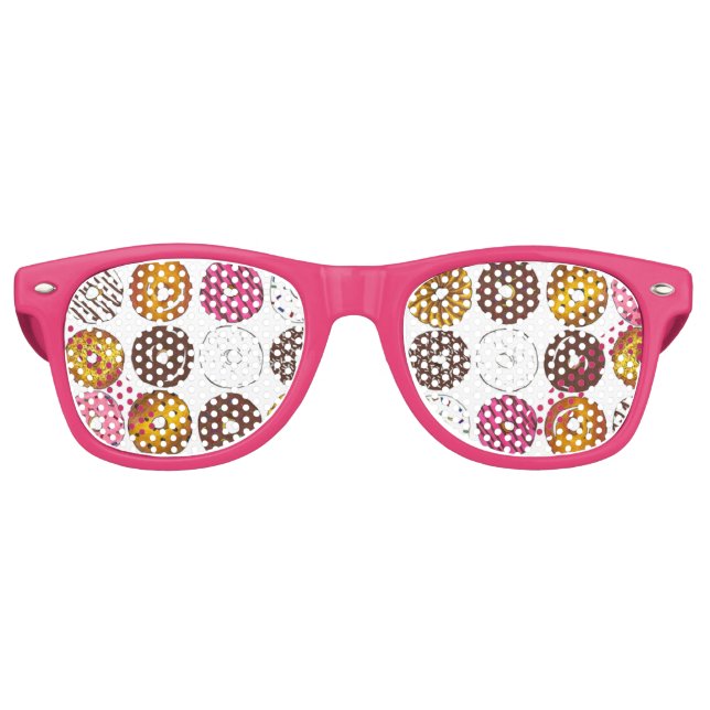 Gafas De Fiesta Retro Dozen Donuts Doughnut Desayuno comida chatarra (Anverso)