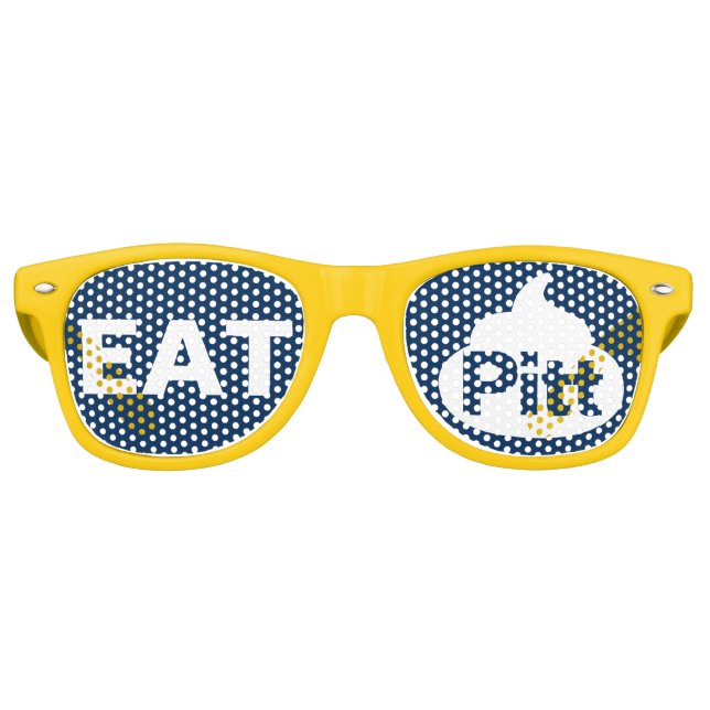 Gafas De Fiesta Retro Eat It PITT Sunglasses - GOLD (Anverso)