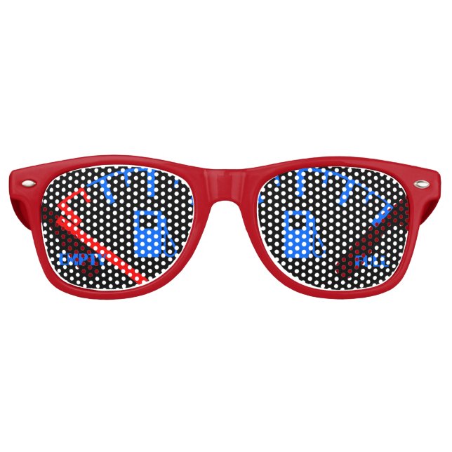 Gafas De Fiesta Retro Ejecutándose en vacío (Anverso)